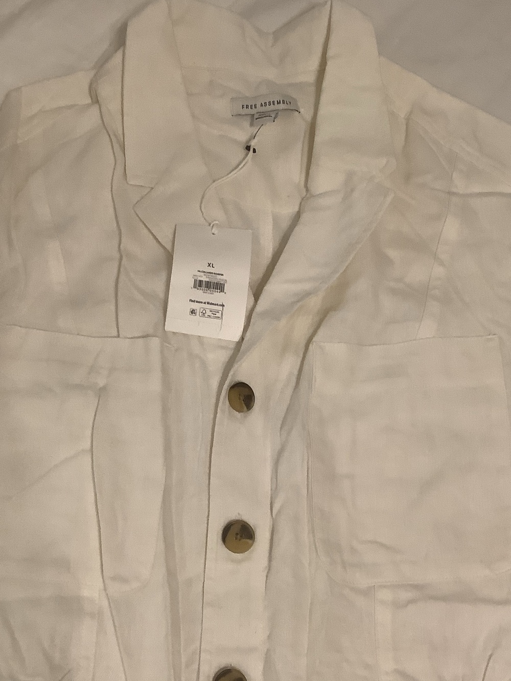 Women's White Button-Front Jacket